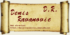 Denis Ravanović vizit kartica